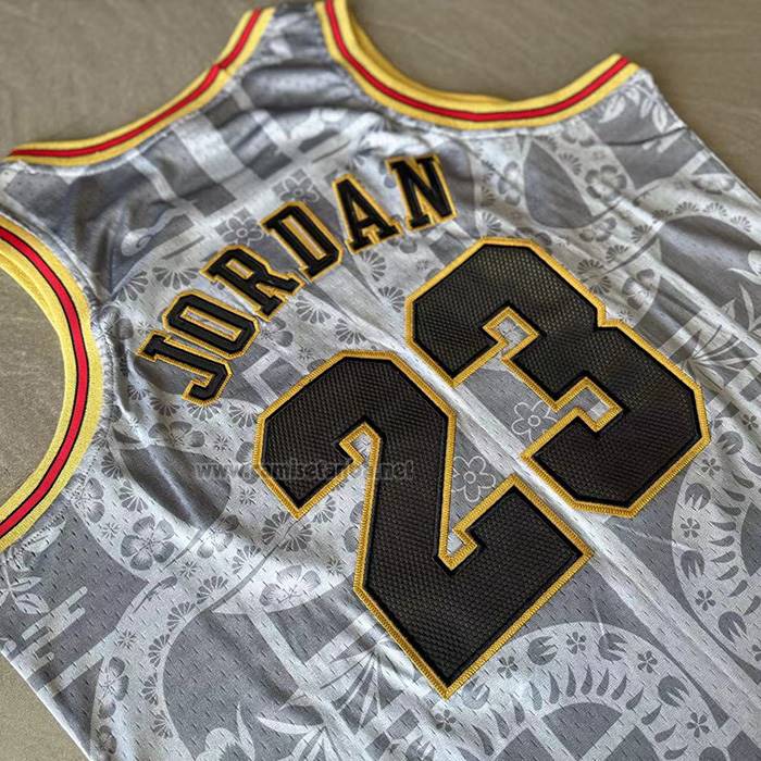Camiseta Chicago Bulls Michael Jordan NO 23 Mitchell & Ness 1997-98 Blanco